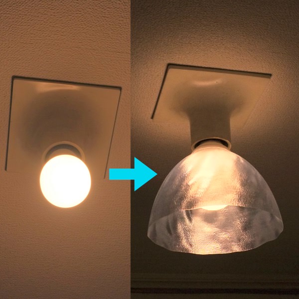 ランプシェード シェードのみ 透明な LED電球カバー きらめくランダム 