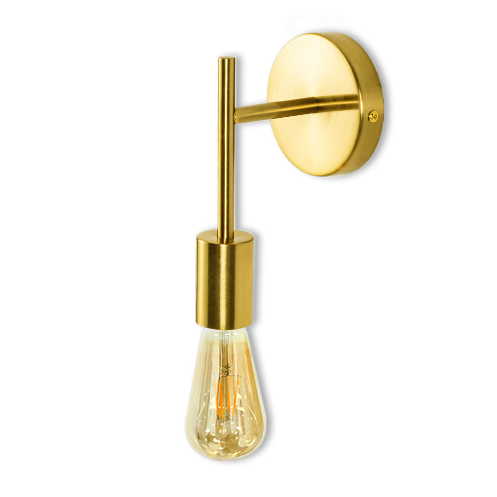 ブラケットライト 壁掛け照明 電球付き ウォールランプ E26 PSE 金色