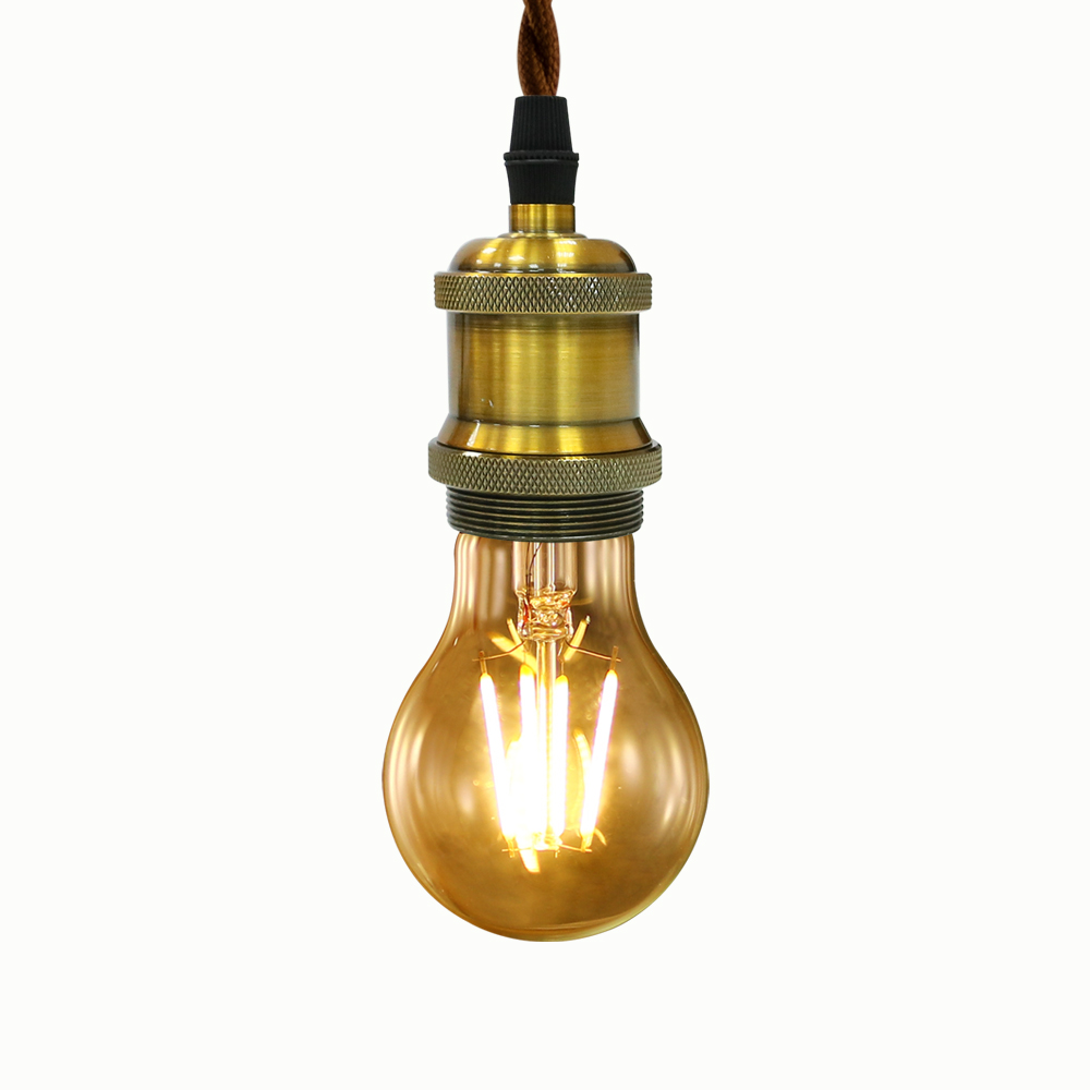 2個セット ペンダントライト LED電球付き E26 フィラメント電球 ライティングレール用 照明器具 天井照明 吊り下げ 装飾器具 レトロ  アンティークライト