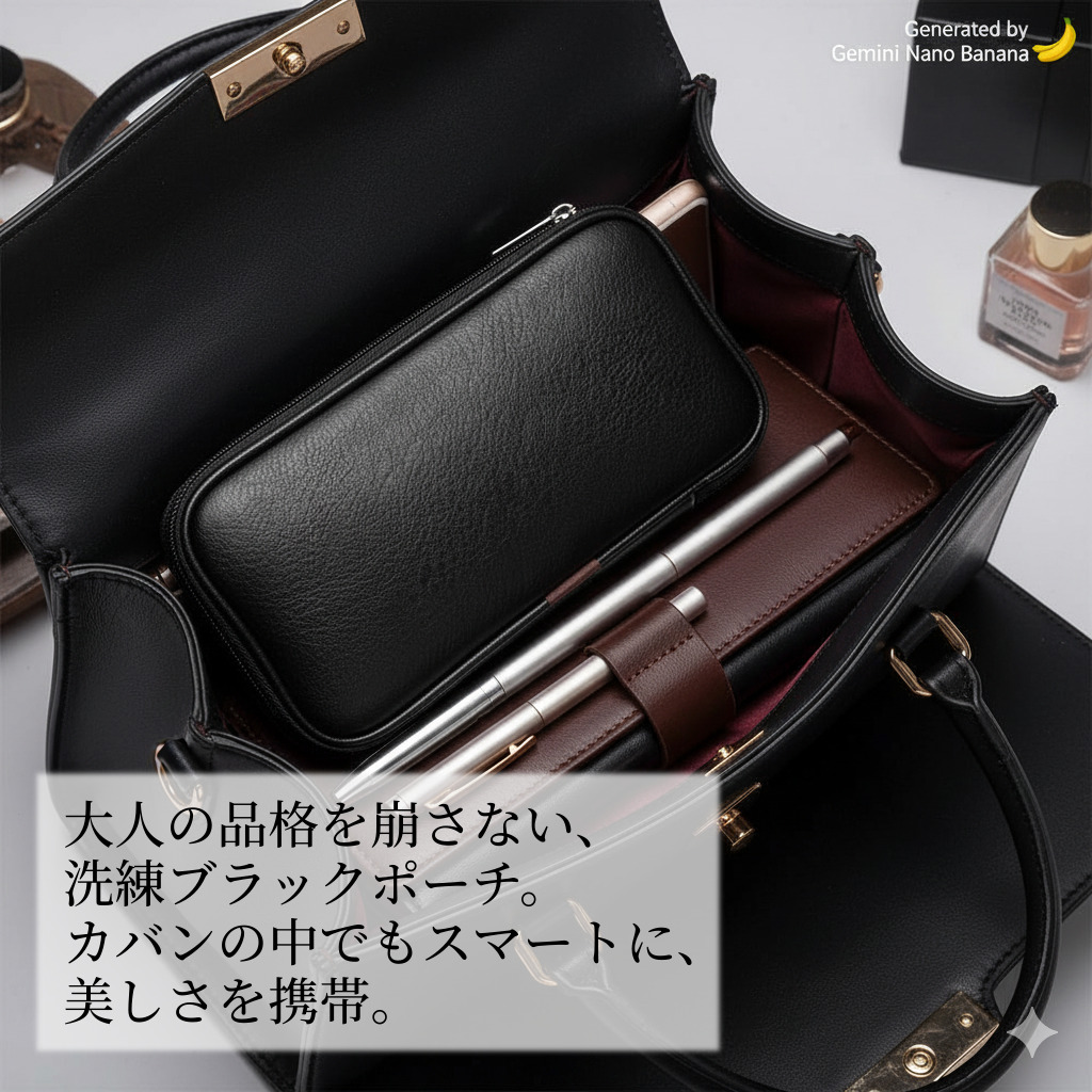 ベーシック メイク ブラシ セット 12本入り ブラック 携帯に便利な収納