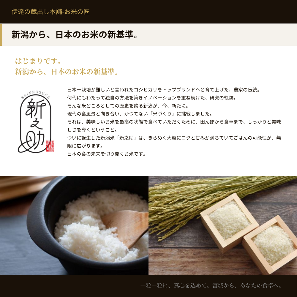 新潟から日本のお米の新基準へ。コシヒカリをトップブランドに育てた米どころ新潟が生んだ次世代米・新之助のブランドストーリー