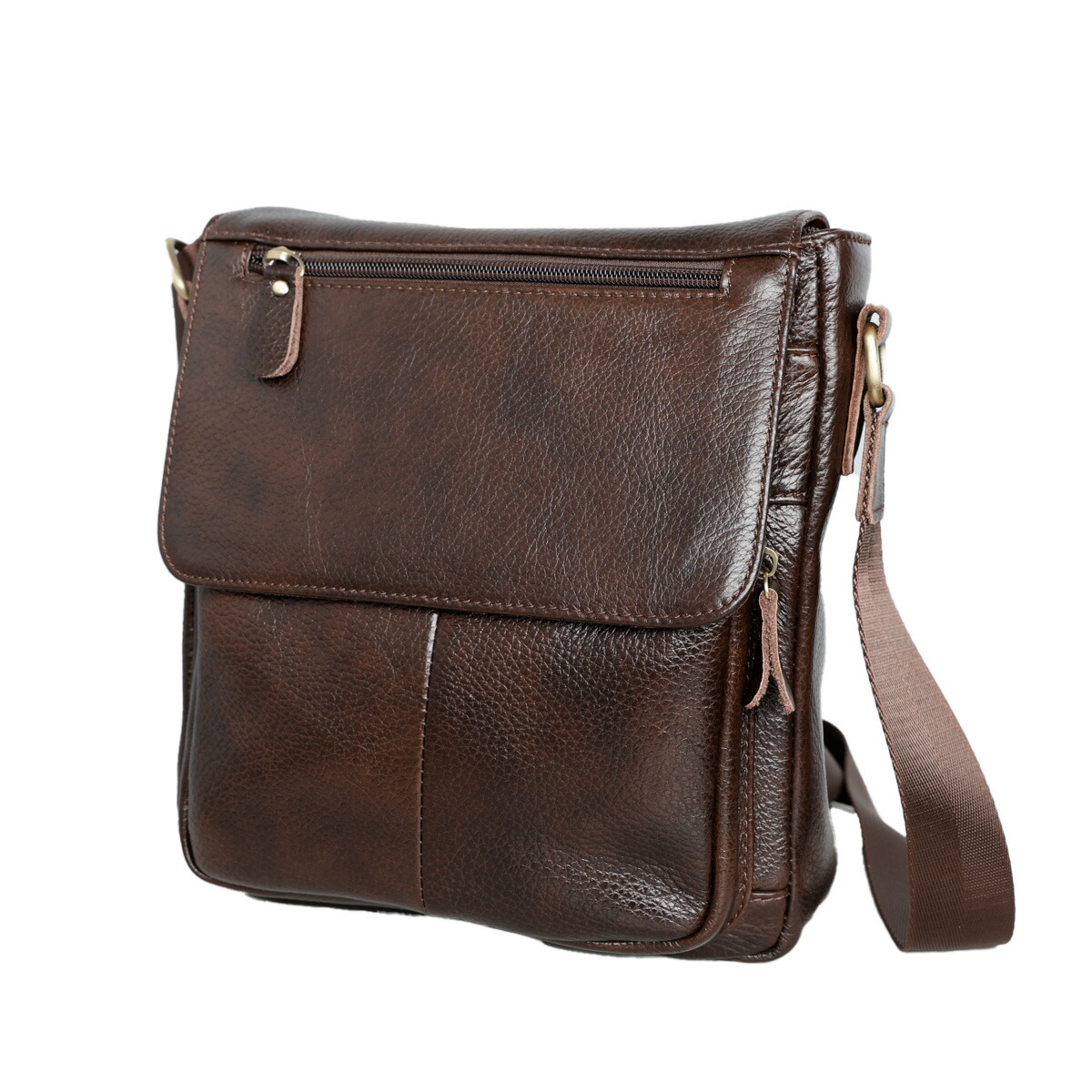 レザーバッグ メンズ ショルダーバッグ A5 本革 シュリンクレザー