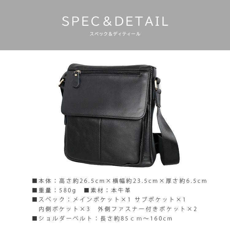 ハンドメイド、シュリンクレザー バッグ　ファスナー付き レザーバッグ メンズ ショルダーバッグ A5 本革 シュリンクレザー