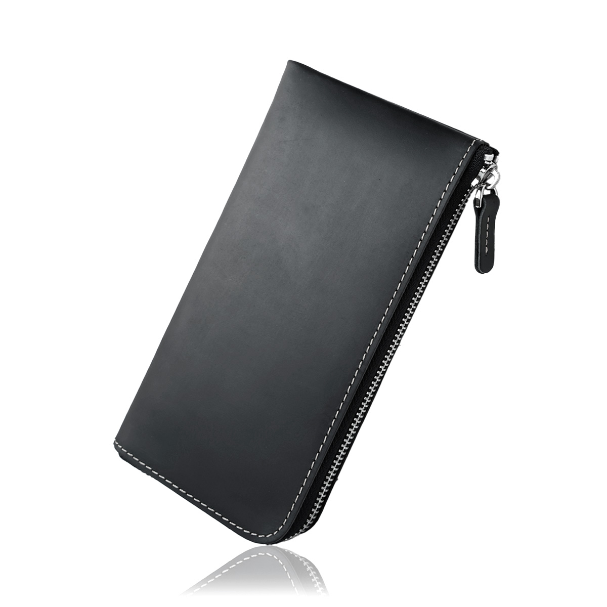 小さい長財布 L字ファスナー レザーウォレット メンズ 本革