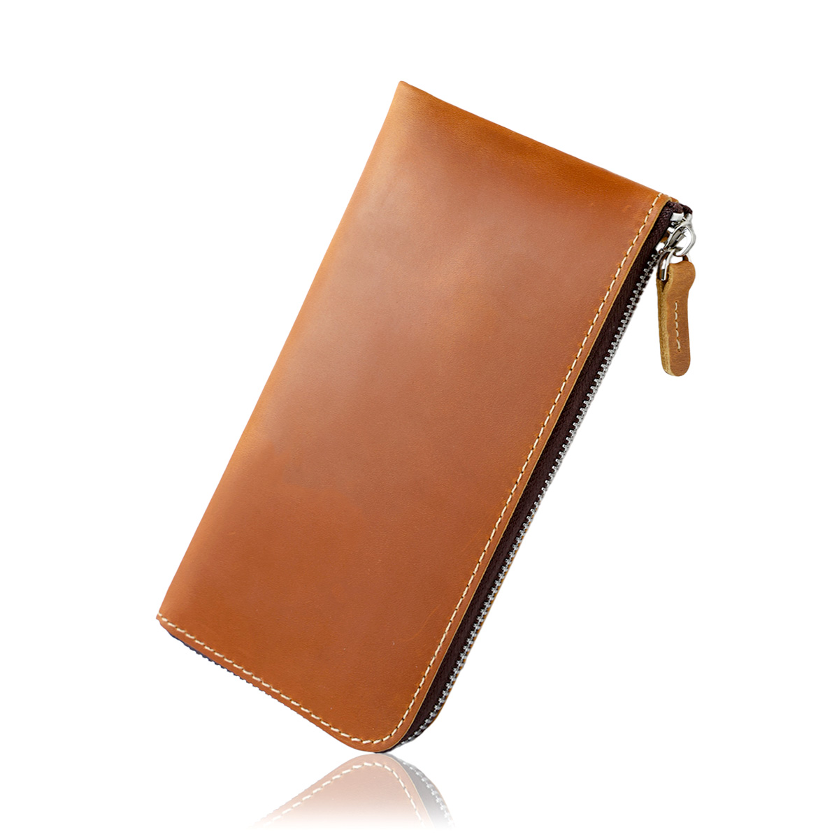 小さい長財布 L字ファスナー レザーウォレット メンズ 本革