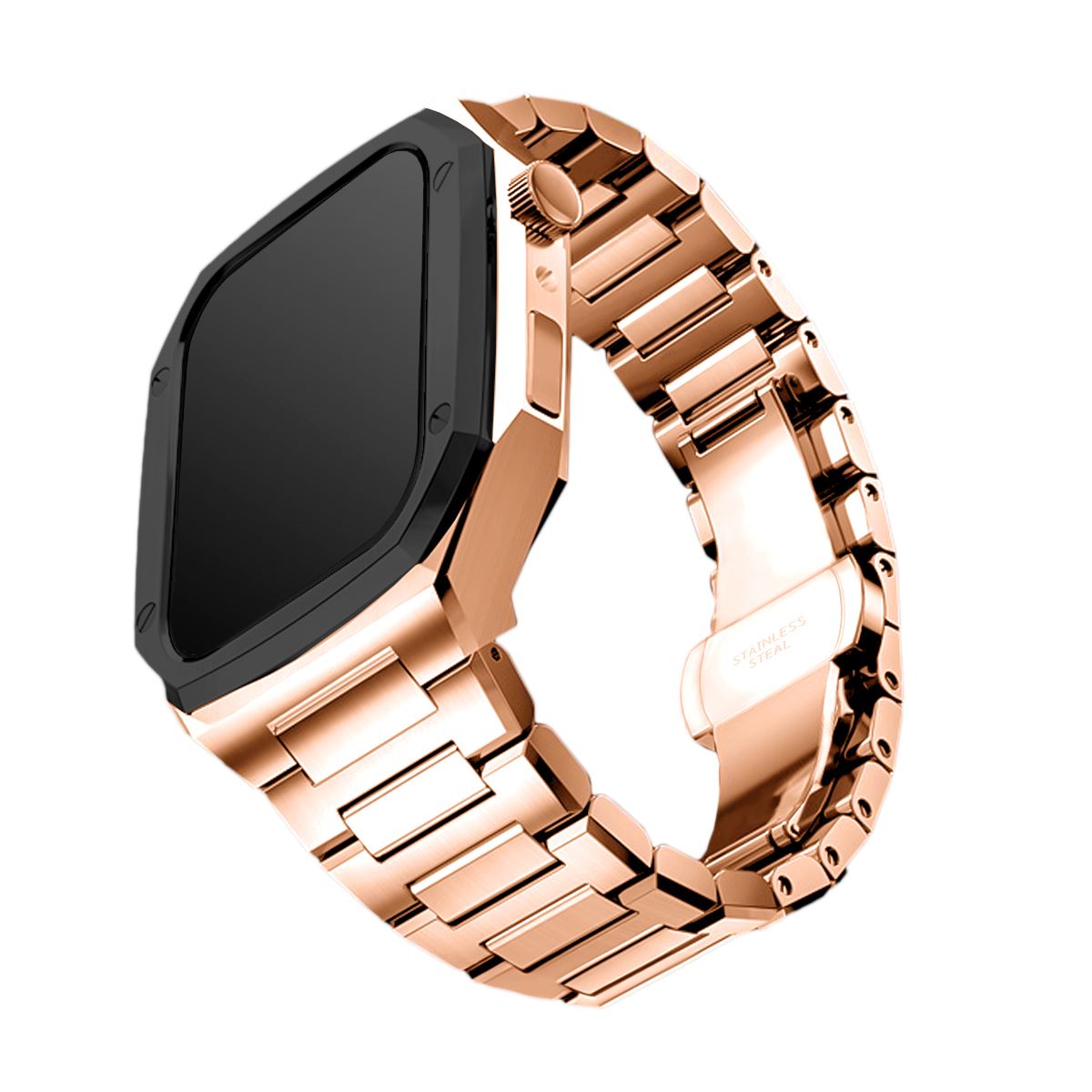 Apple Watch Series 7 GPSモデル45mm カスタム重量ゴールドケース装着