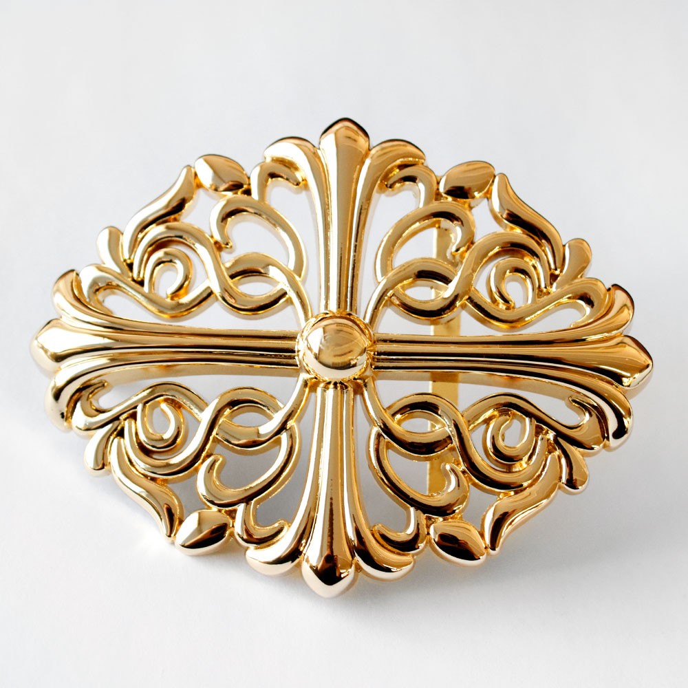 バックル メンズ レディース ベルト クロス スカル 百合の紋章