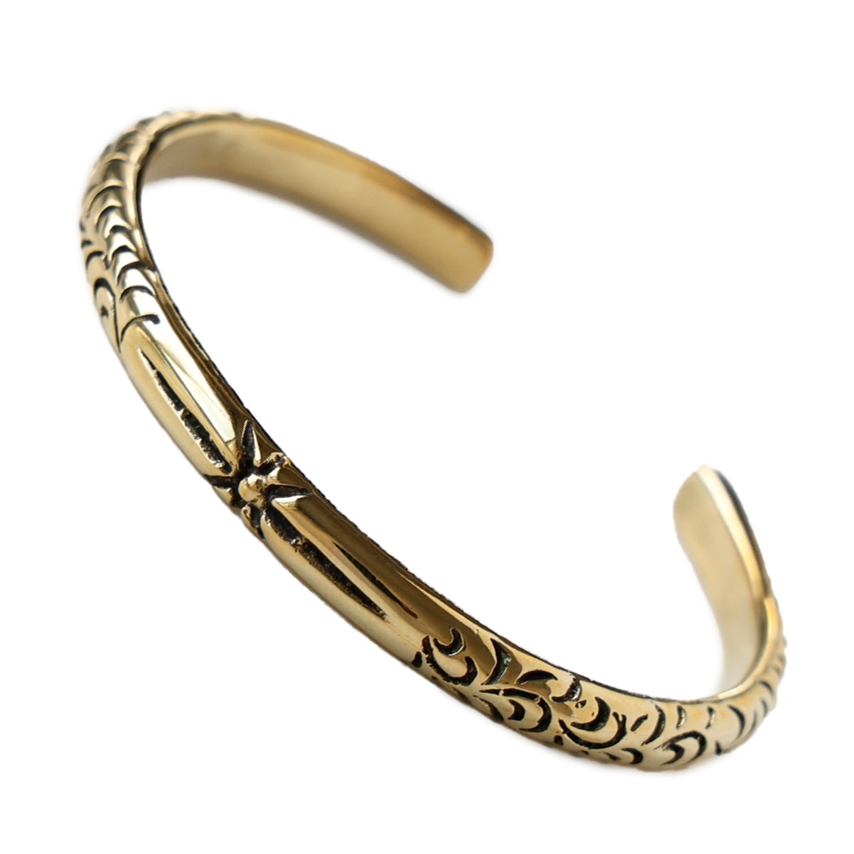 バングル シルバー925 メンズ インディアンジュエリー イエロー