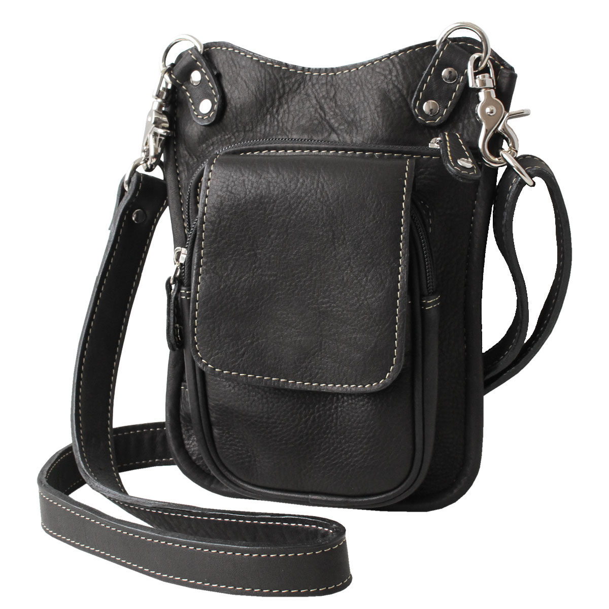 ショルダーバッグ レザー ミニバッグ メンズ ３WAY 牛革 ウエストバッグ ヒップバッグ | DAYSART | 01