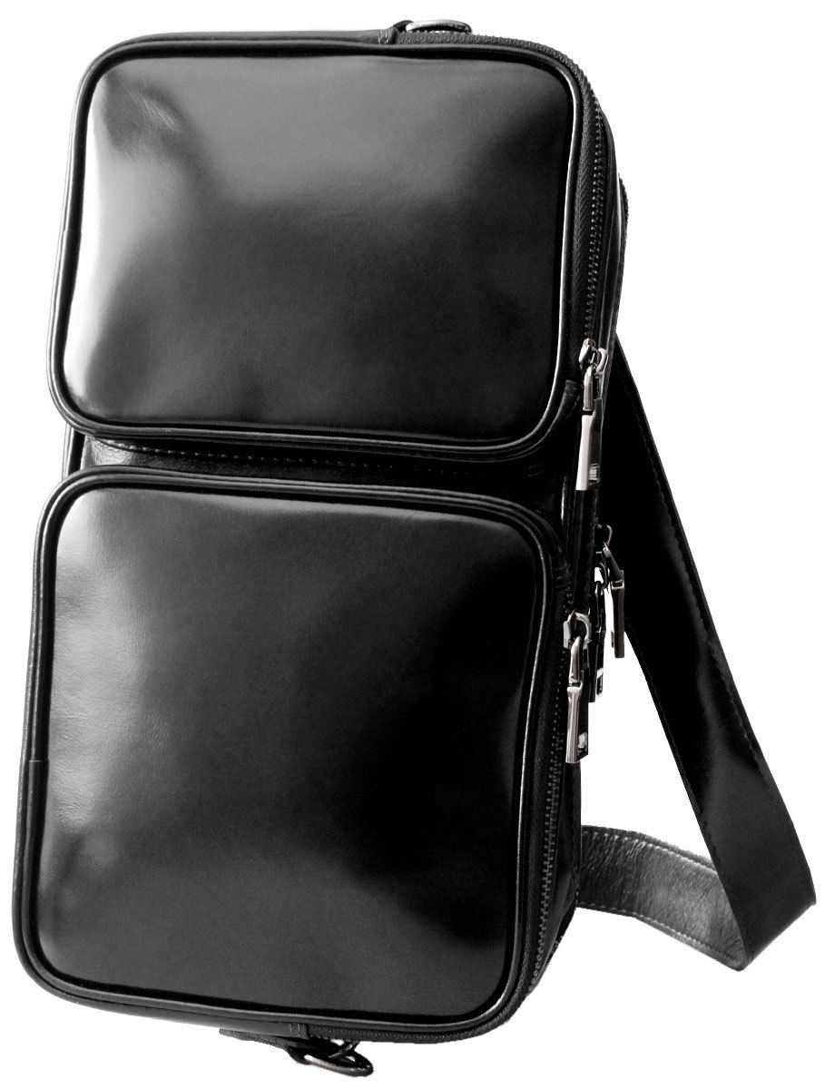 ボディバッグ メンズ 本革 マーキス ダブルポケット スクエア ハンドメイド ショルダーベルト | DAYSART | 01