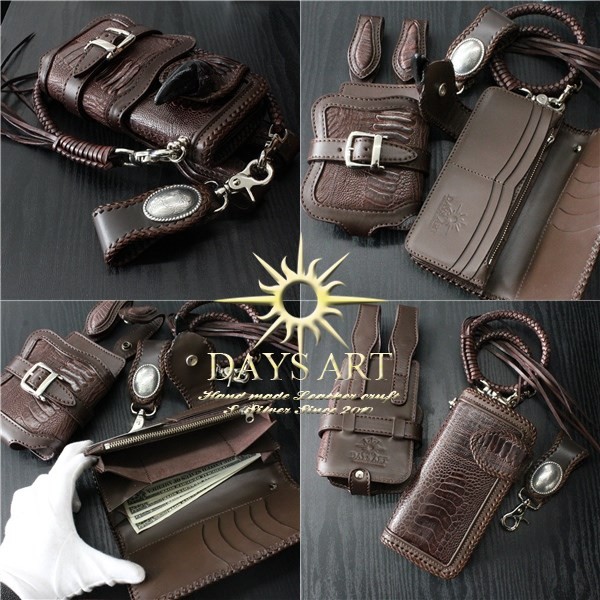 DAYS ART 長財布 オーストリッチ ダチョウ 爪 本革 バイカー ライダー Amazon | [デイズアート] 財布 長財布 メンズ 本革 レザー