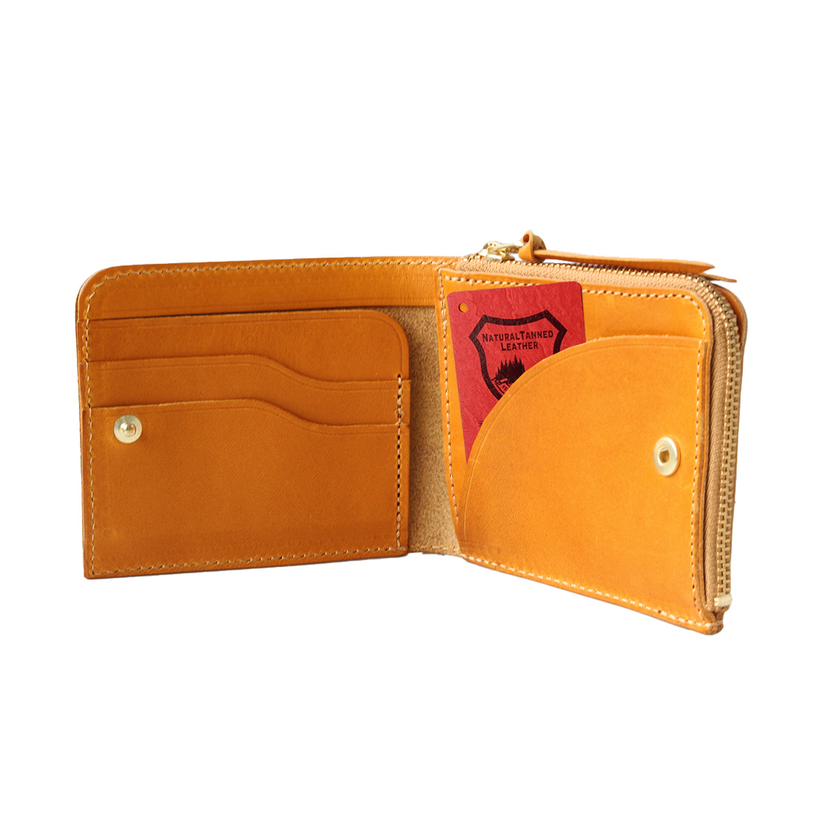 2つ折り財布 栃木レザー レザーウォレット ミニ財布 ミニマル