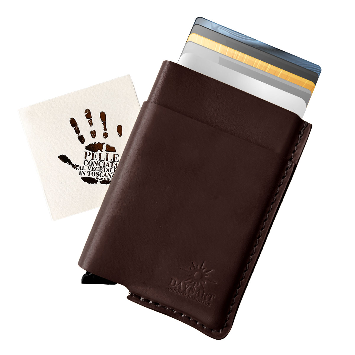アートテンカード　ケース付き DAYSART（デイズアート） スライドカードケース 本革 イタリアンレザー