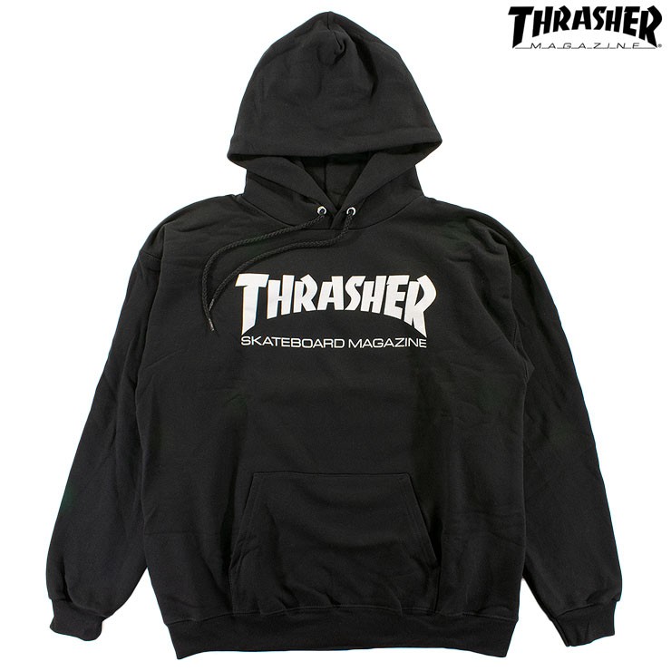 スラッシャー thrasher パーカー ロゴ 黒 ブラック mサイズ