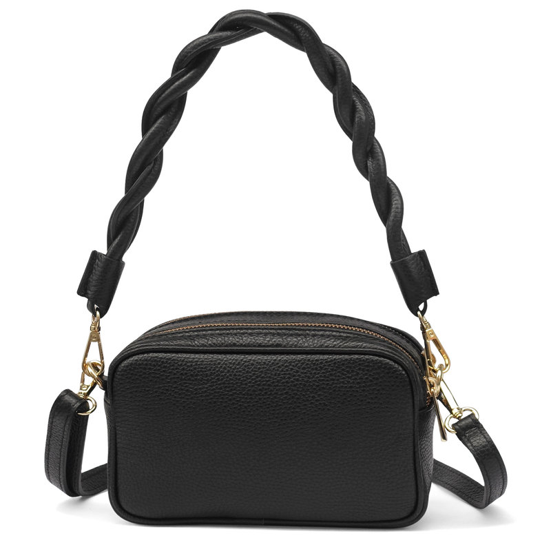 maripirorin 黒本革レザー ハンドバッグ シルバー金具 ソレロング] メタル ハンドル レザー バッグ, silver | MAX&Co.