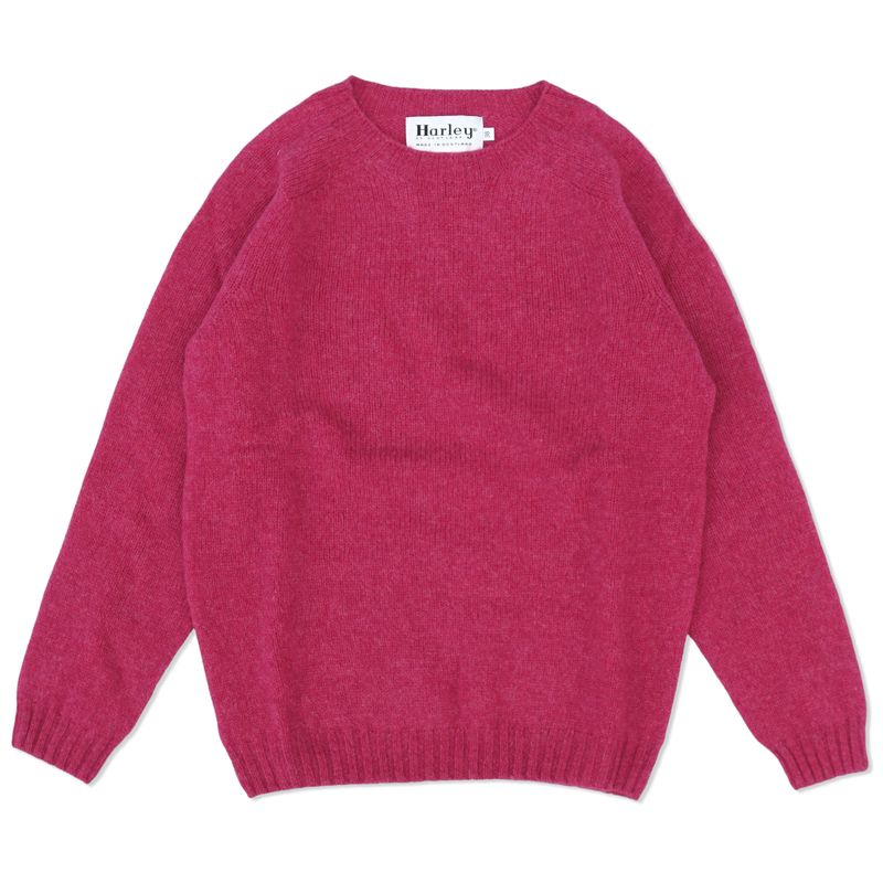 Harley of Scotland ハーレーオブスコットランド クルーネックセーター レディース サドルショルダー Saddle Shoulder Crew Neck Sweater L2474 ウール100% Harley of SCOTLAND Scotland ハーレーオブスコットランド