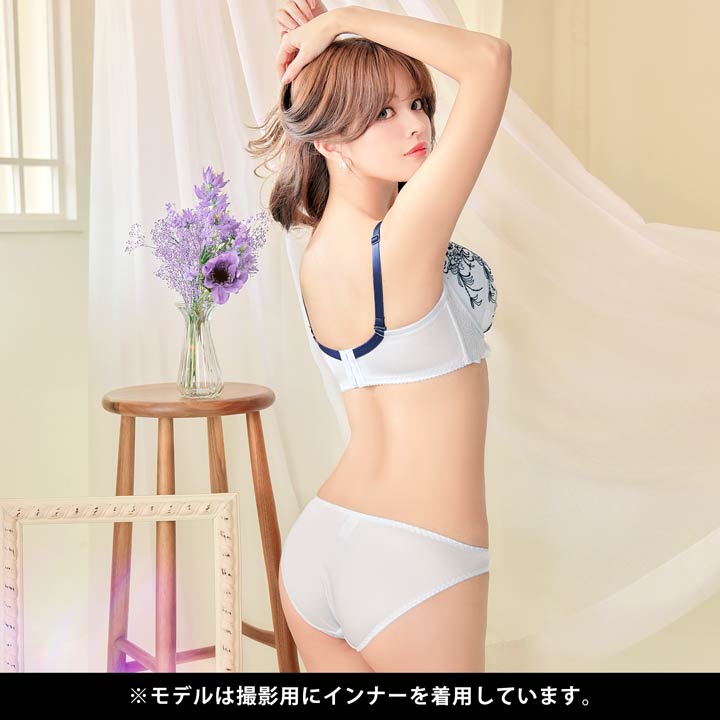 ダスティボタニカルフラワー 育乳 脇高 ブラジャー  フルバック ショーツ｜dazzy｜07