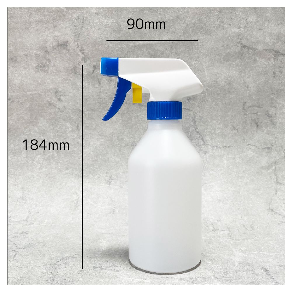 泡スプレーボトル 300ml×1本 [トリガー:青/ボトル:クリア] 洗剤・次亜