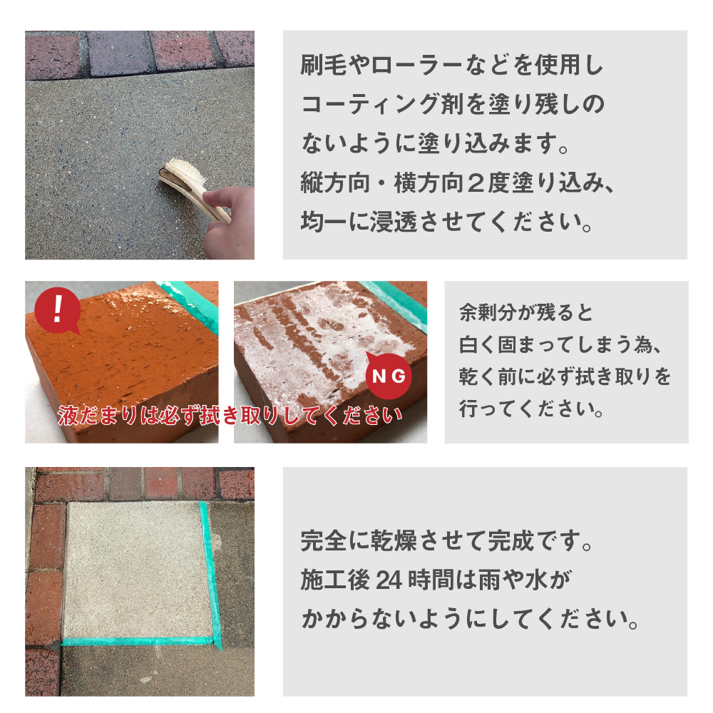 石材・コンクリート用吸水防止剤 i-coat WQ 1L 防汚効果 カビ 藻 付着 