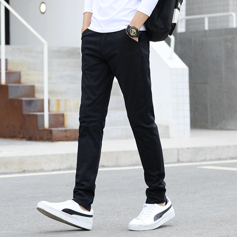チノパン メンズ スキニー  ストレッチ 美脚  ズボン  スリム チノパン　メンズファッション　定番　公園　黒　伸る | ブランド登録なし | 01
