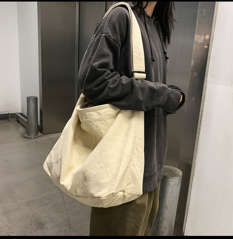 バック　ショルダーバック　デカバック　鞄　キャンバス　旅行バック　スポーツ　肩掛け　ユニセックス　大容量　買い物バック　マザーズバック | ブランド登録なし | 01