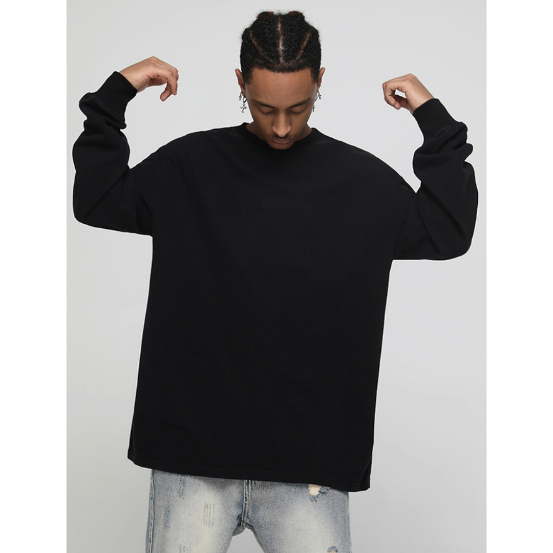 ｔシャツ　長袖　無地　メンズ　ロンt　コットン　白Ｔ　ゆったり　厚い　春　秋　シンプル　カジュアル　大きいサイズ | ブランド登録なし | 02