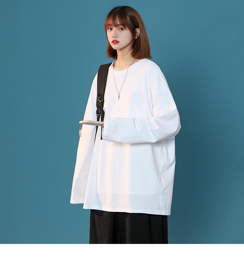 シンプルｔシャツ  長袖  ロンティー レディース 無印 カットソー 無地 ロンt おしゃれ 運動 ジム トレーニング　部屋着 定番 公園  ゆったり | ブランド登録なし | 01