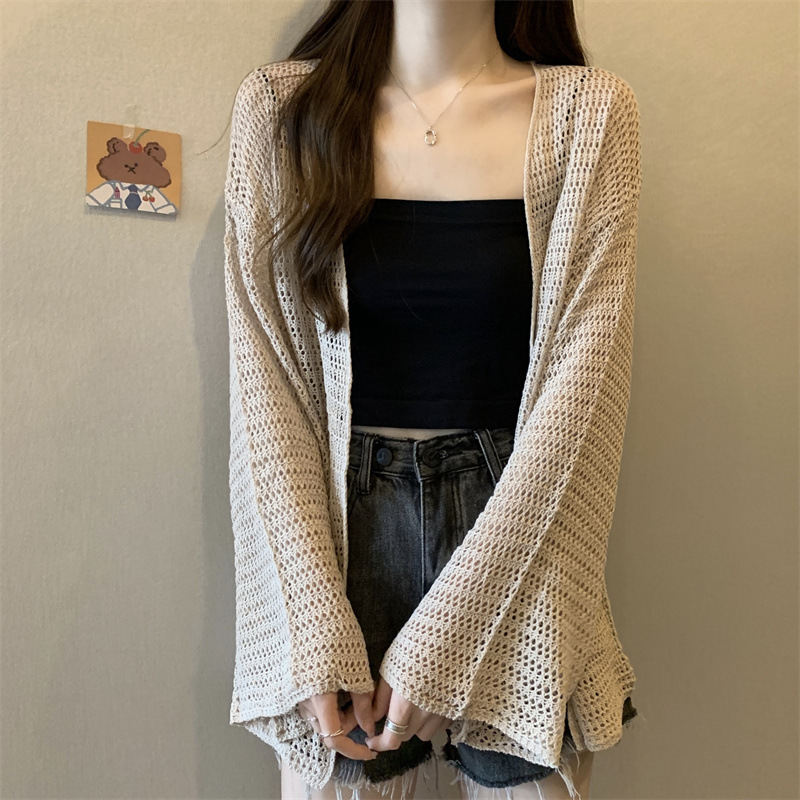 カーディガン 透かし編みニット 春コーデ  レディース ゆったり 羽織 長袖　春用 ボレロ 冷房 オフィス 日焼け デート 公園　 | ブランド登録なし | 03