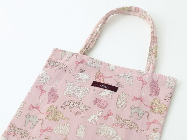 とんみページ☆リバティローズ・スワッグトートバッグ Aトート リバティプリント 使用 21.5×23cm 【フローレットロンドン