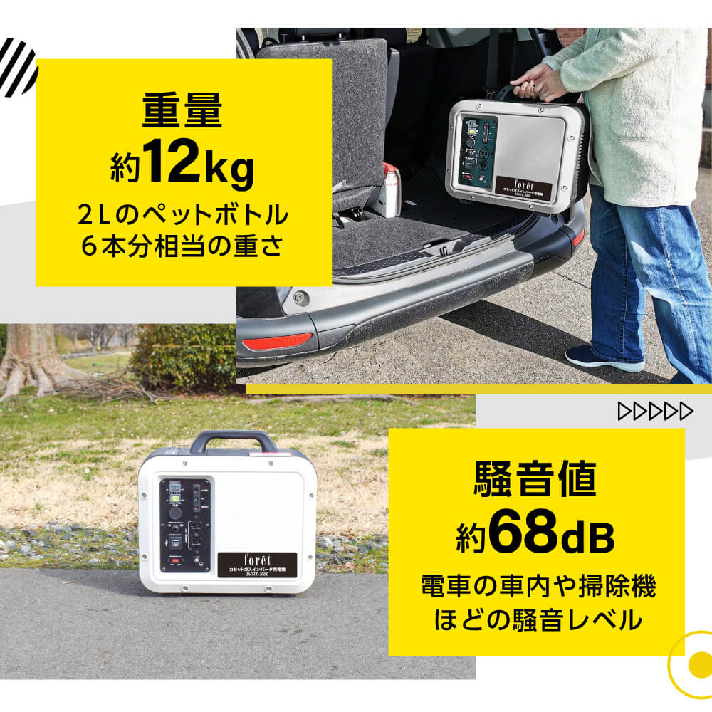 ワ*ビ様 未使用新品！　foret JMHT-1000 ポータブル電源 foret 発電機 カセットボンベ カセットガス カセットボンベ発電