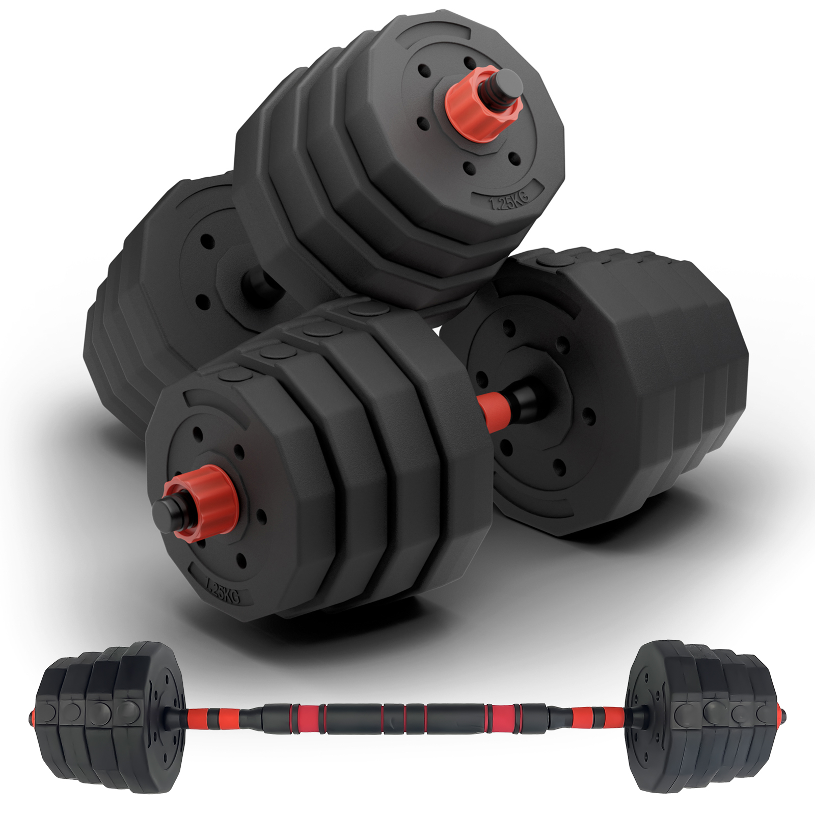 可変式バーベルセット 70kg TOP FILM ダンベル 可変式 20kg 可変式ダンベル 2個セット 10kg