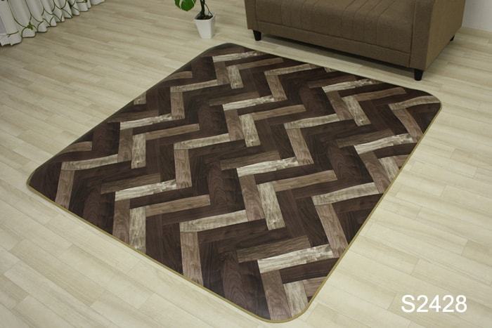 汚れに強く 水をはじく 抗菌 防かび 防炎機能付き お手入れ簡単 ダイニングラグ Sタイプ