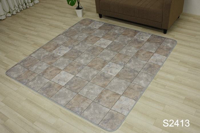 汚れに強く 水をはじく 抗菌 防かび 防炎機能付き お手入れ簡単 ダイニングラグ Sタイプ