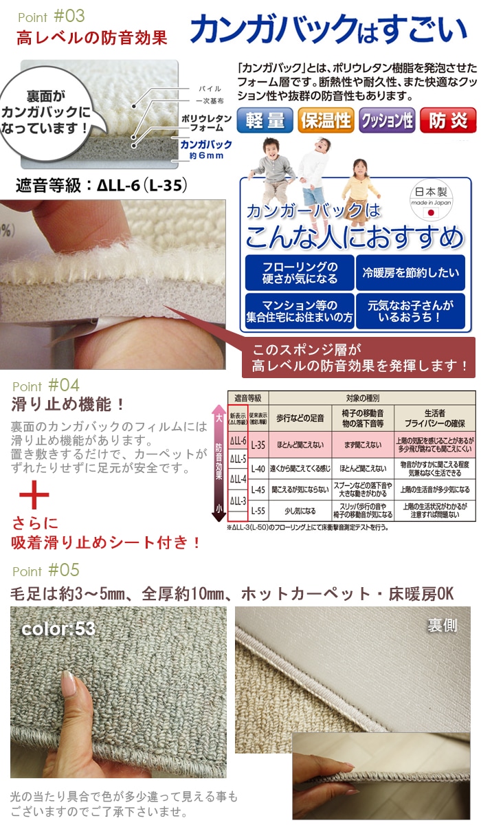 階段マット 防音 フォニー サンプル 日本製