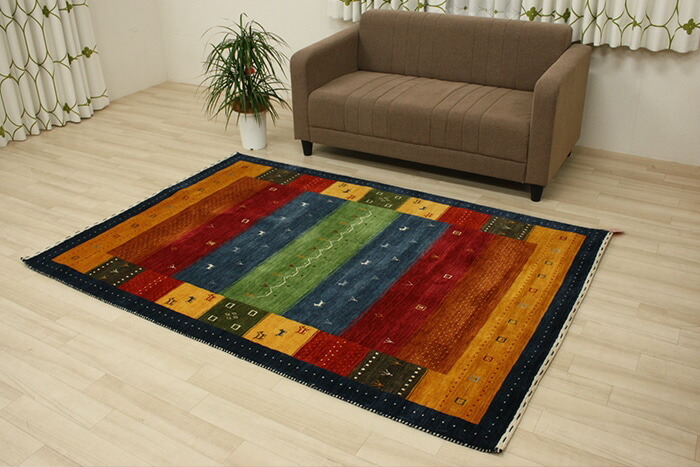 ギャベ ギャッベ GABBEH インドギャベ 絨毯 ラグマット ウール 100