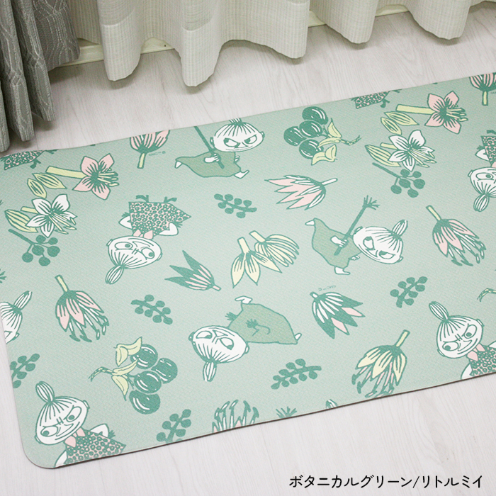 ムーミン キッチンマット 拭ける おしゃれ 北欧 PVC 約45×120cm