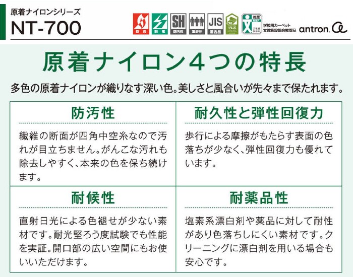 生地サンプル サンゲツ タイルカーペット NT...の詳細画像1