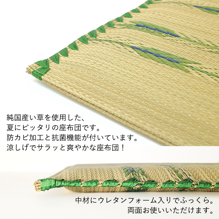 大島屋 い草座布団 おしゃれ イグサ 座布団 セット クッション イ草