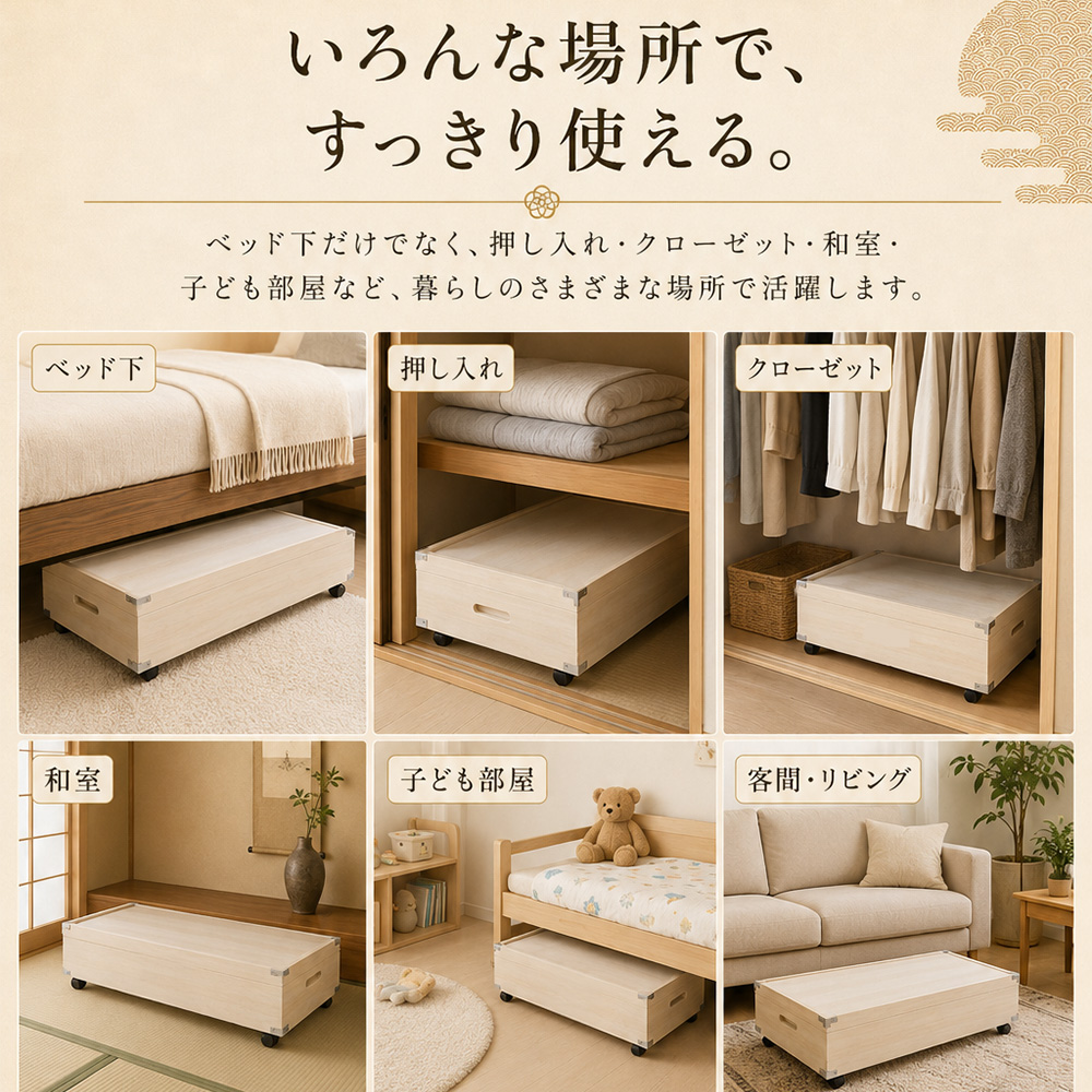 ふじ | 高さ29cm ベッド下収納 ベッド下収納ボックス 衣装ケース