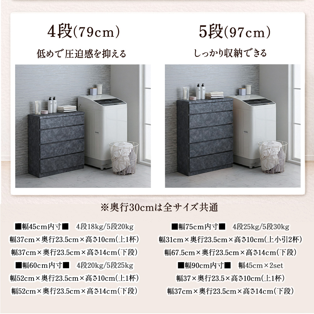 S111 ⭐ アルファタカバ ランドリー収納 スリムタイプ  奥行き30 幅60cm USED アルファタカバ 奥行30チェスト | 薄型チェスト 幅60cm 収納 5段
