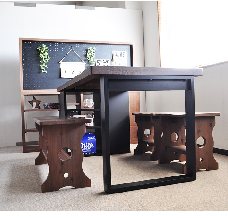 ダイニングテーブル 無垢 国産 収納 収納付き 食卓テーブル 4人 : 家具