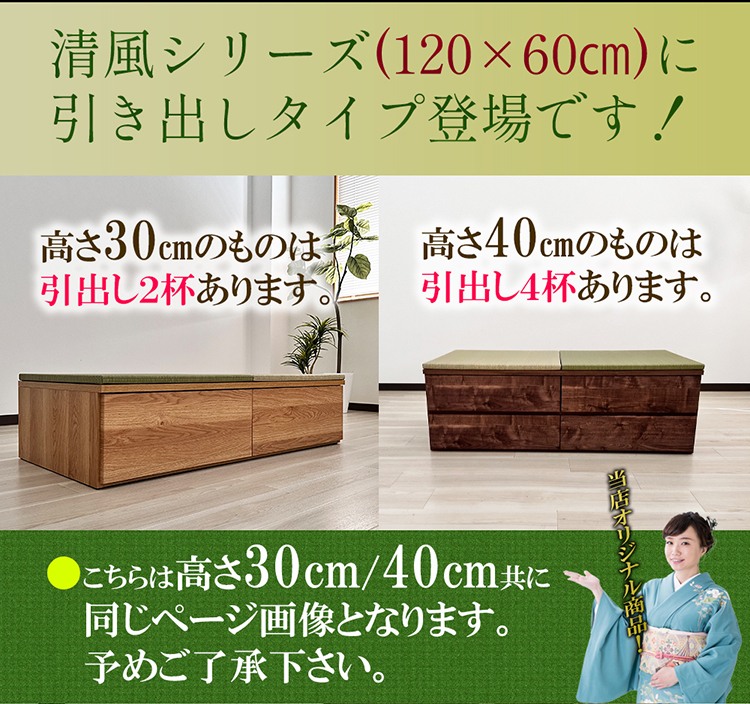 ユニット畳 完成品 国産 小上がり 引き出し 60×120 30cm NA 清風ナチュラル 収納 畳 日本製 高床式 小上がり い草 抗菌 畳ボックス  たたみ 置き畳 大川家具 : tkb-tatamihiki30na : 家具直販出会いに感謝PlusAlpha - 通販 - Yahoo!ショッピング