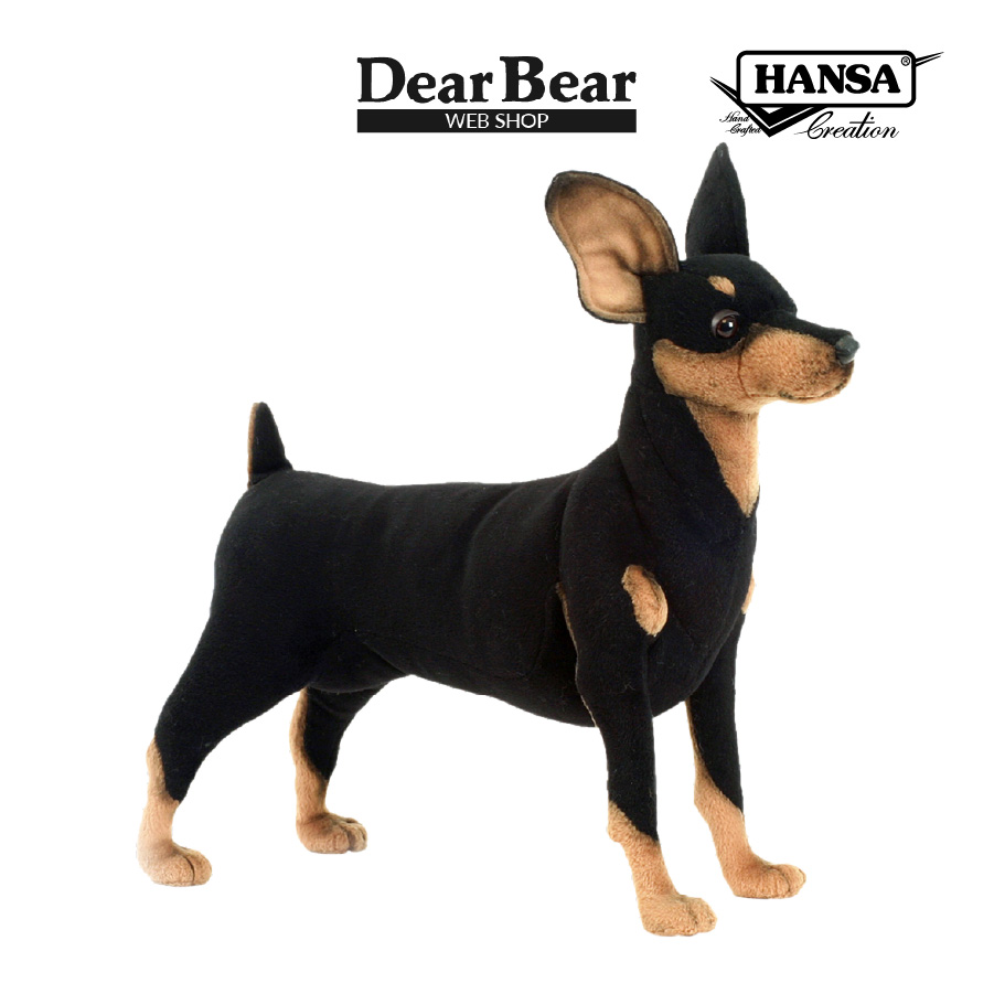 たちいぬ　ぬいぐるみ HANSA（ぬいぐるみ） BH3877 ピンシャー HANSA ぴんしゃー いぬ