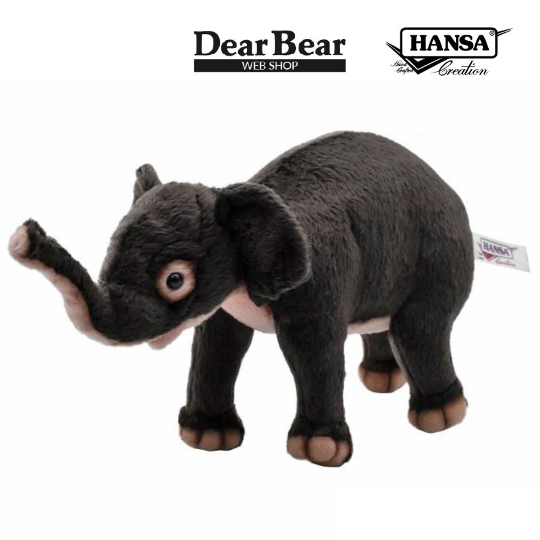 HANSA BH5698 ゾウ 仔 ぞう 象 こども 子供 ぬいぐるみ リアル : Dear