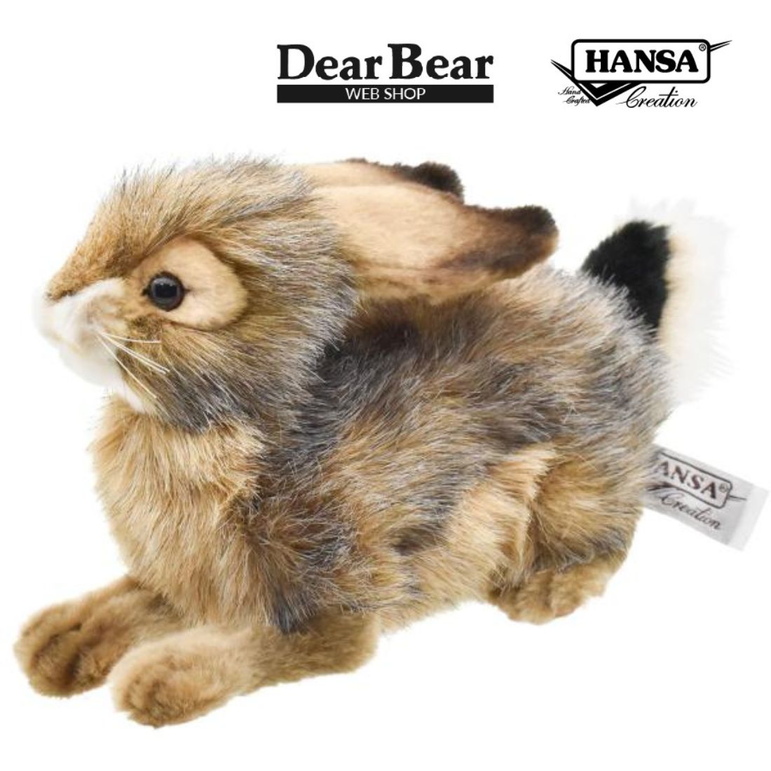 HANSA BH6284 オグロウサギ おぐろうさぎ 兎 ぬいぐるみ リアル : Dear