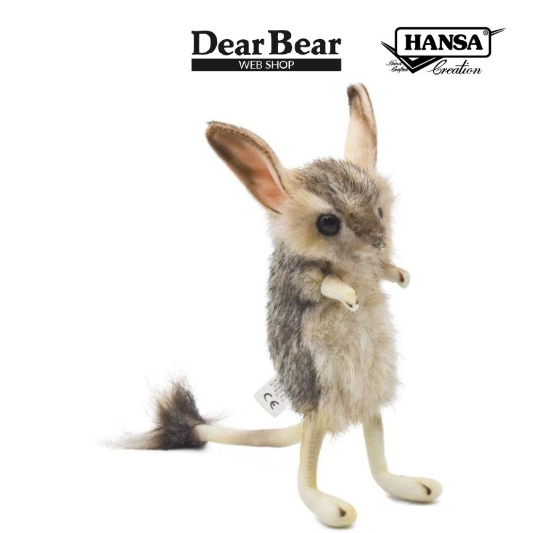 「新種発見！トビネズミ」ハンドメイド人形 HANSA BH7497 トビネズミ とびねずみ 跳鼠 ぬいぐるみ リアル : Dear