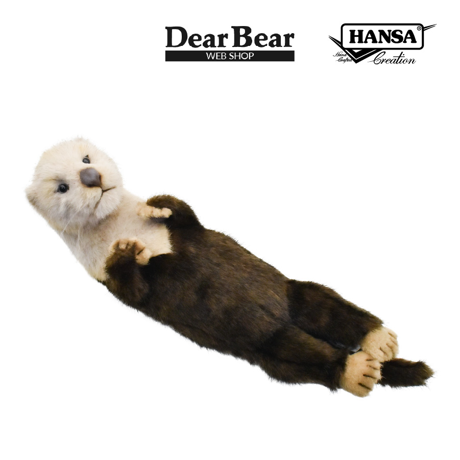 パイロットラッコさん 海外作家様 ぬいぐるみ ハンドメイド テディベア 海獺 HANSA（ぬいぐるみ） BH8145 ラッコ HANSA らっこ 海獺