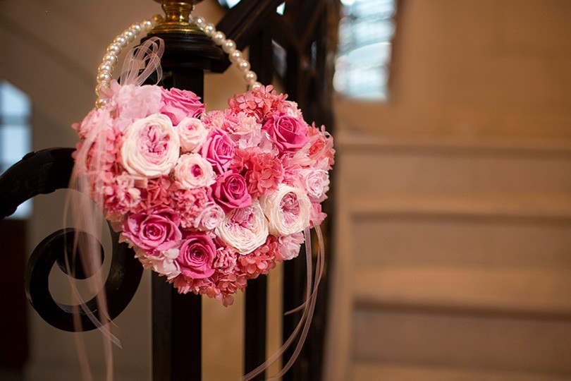 結婚式造花ウェディングブーケブローチブーケ結婚式アクセサリー Light Pink 受注生産品】サテンローズのブローチブーケ モーブピンク