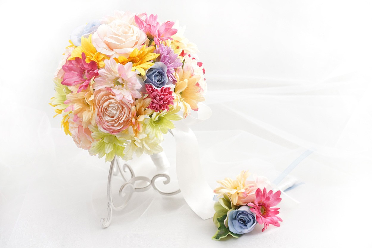 ブーケ ウェディング カラフル : wedding-bouquet-round9 