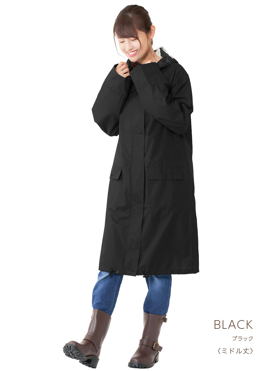 レインコート 自転車 レディース ロング おしゃれ ミドル 防水 撥水 リュック対応 軽量 シンプル 無地 フード 通学 通勤 無地 透明窓 カッパ M L da001 |  | 20